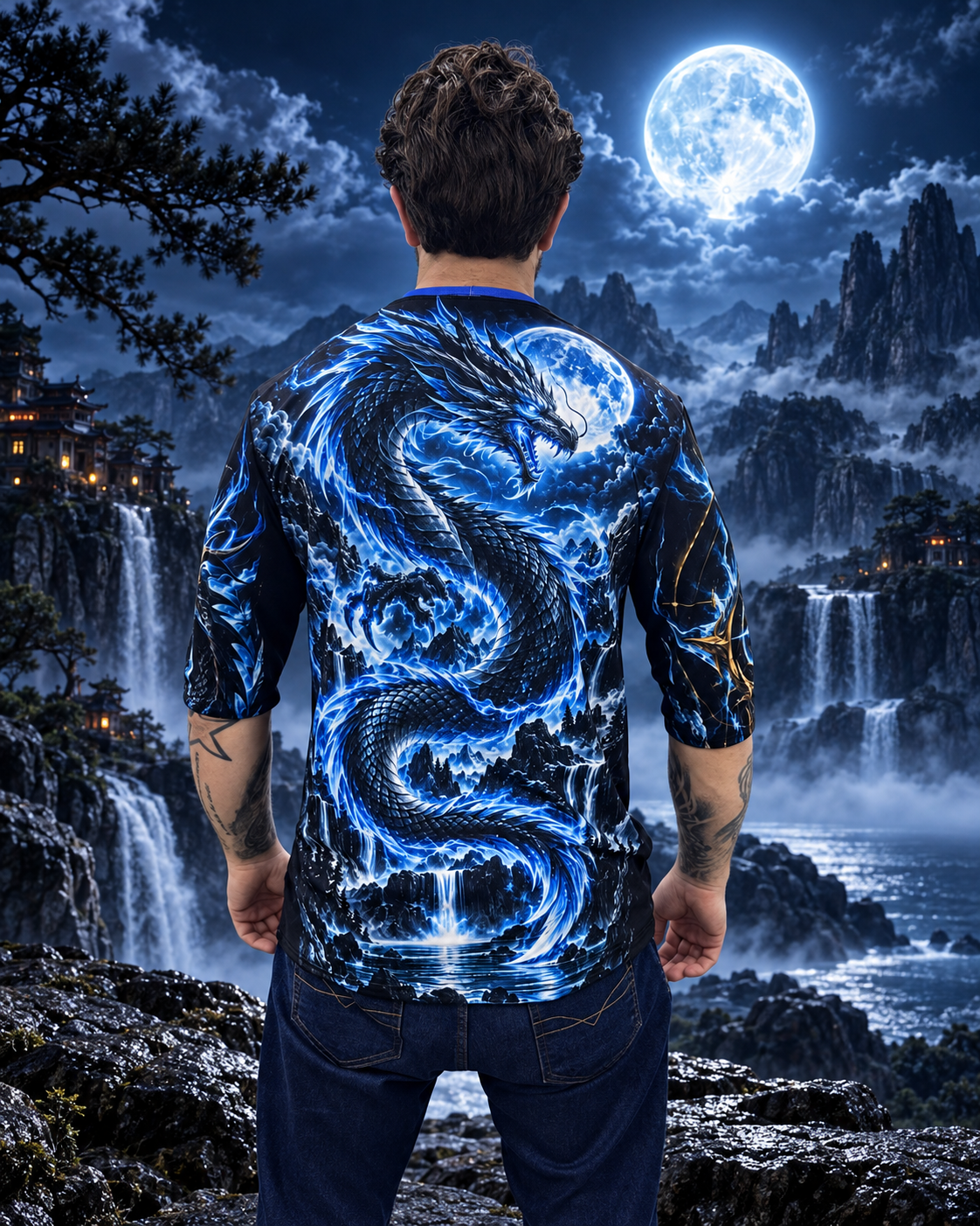 Camiseta Manga Longa Dragão Elemental