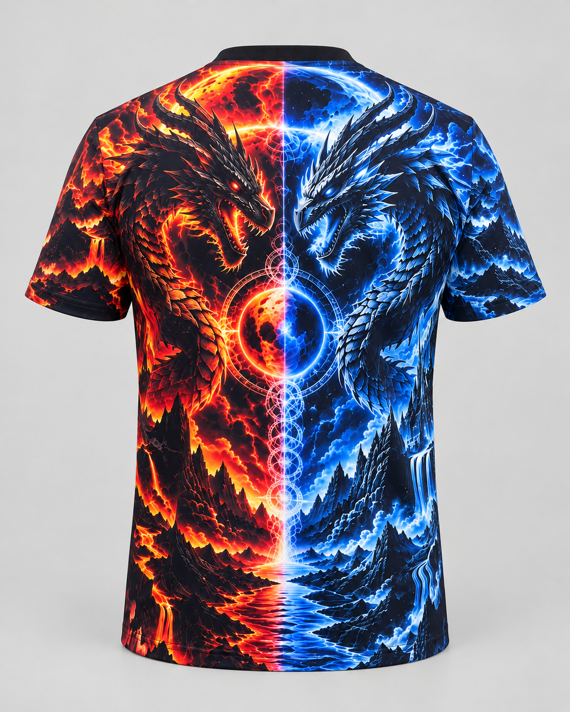 Camiseta Dragão Fogo e Gelo